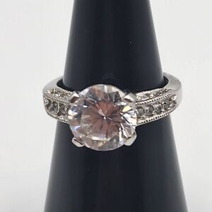 FAS Sterling Silver & Clear CZ Ring (7)